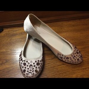 Aldo LaPlaunt Embellished Satin Ballet Flats
